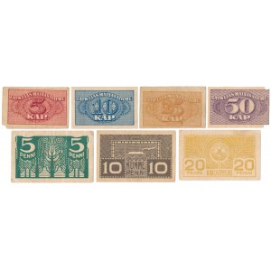 Łotwa, 1-50 Kapeikas (1920) i Estonia 5-20 Penni (1919) - zestaw (7szt)