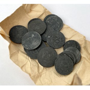 Generalna Gubernia, 10 i 20 groszy 1923 - zestaw (20szt)