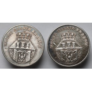 Wolne Miasto Kraków, Spinki do mankietów z monety 1 złoty 1835 - zestaw (2szt)