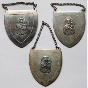 PRL, Srebrne Ryngrafy - zestaw (3szt)