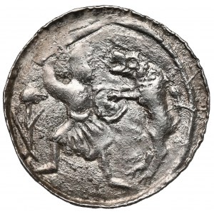 Władysław II Wygnaniec, Denar - Walka z lwem