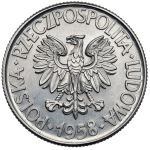 Próba ALUMINIUM 10 złotych 1958 Kościuszko - nakład 5 szt