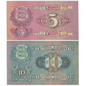 Estonia, 5 i 10 Krooni 1929-1937 (2szt)