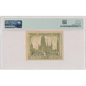 Gdańsk, 50 fenigów 1919 - zielony
