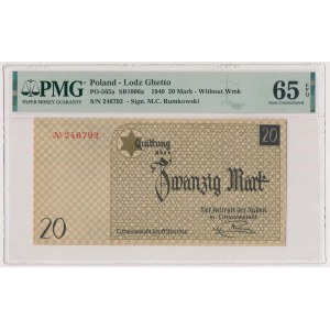 Getto w Łodzi, 20 marek 1940 - pojedyncze podkreślenie w No.