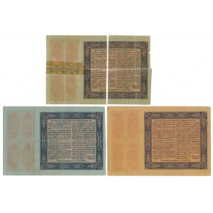 Ukraina, 50, 200 i 1.000 Hrywien 1918 (3szt)