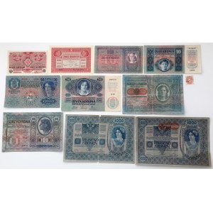 Austria, 1-1.000 Koron 1902-1915 - zestaw (10szt)