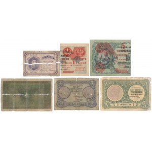 Głównie Bilety Zdawkowe 1924-1926 - rzadkie (6szt)