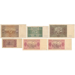 Zestaw 5-1.000 złotych 1946-1948 (6szt)