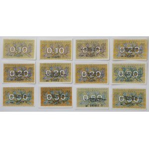 Litwa, od 0.10 do 0.50 Talonas 1991 (12szt)