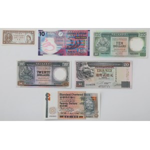 Hong Kong, zestaw banknotów 1971-2007 (6szt)
