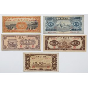 Chiny - zestaw banknotów (5szt)