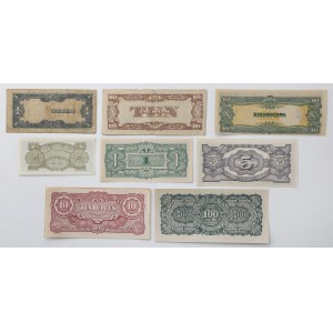 Filipiny/Malaje, Okupacja Japońska - zestaw banknotów (8szt)