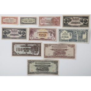 Malaje, Okupacja Japońska - zestaw banknotów (10szt)