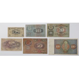 Estonia, Zestaw banknotów z lat 1919-1935 (6szt)