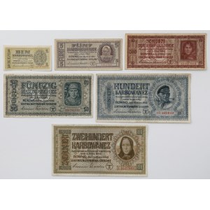 Ukraina, 1-200 Karbowańców 1942 (6szt)