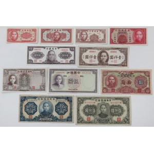 Chiny - zestaw banknotów (10szt)