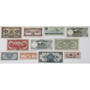 Chiny, Zestaw banknotów 1914-1980 (11szt)