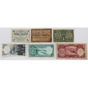Łotwa, zestaw banknotów 1919-1940 (4szt)