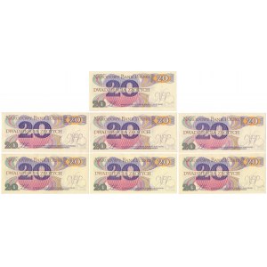20 zł 1982 - AB, AC, AL, AM - zestaw (7szt)