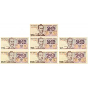 20 zł 1982 - A, AA, AM - zestaw (7szt)