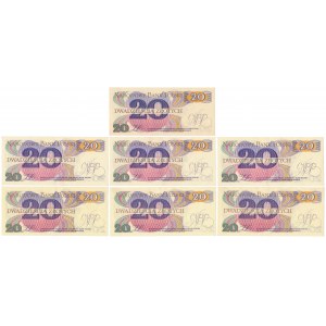 20 zł 1982 - A, AA, AM - zestaw (7szt)