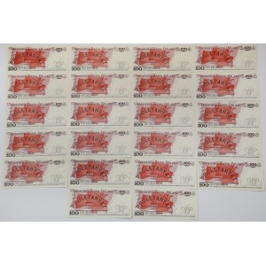 100 zł 1986-1988 - MIX serii (22szt)