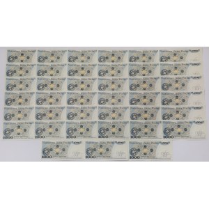 1.000 zł 1982 - HR - pakiet (39szt)