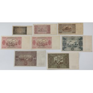 Banknoty 1946-1948, w tym 500 zł 1947 - zestaw (8szt)