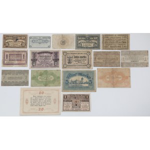 Zestaw emisji lokalnych z lat 1918-1920 (16szt)