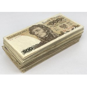 PRL, Duży pakiet banknotów obiegowych (~155szt)