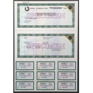 POSNANIA Bank Komercyjny, Świadectwo Depozytu, 5.000 USD - SPECIMEN