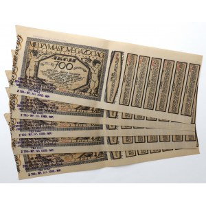 Międzymiastowe Gazociągi we Lwowie, Akcja na 700 marek 1921 - PAKIET (5szt)