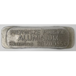 Sztabka dla Tow. Ministra Bukowskiego - Pierwsze Polskie Aluminium / Skawina 1954