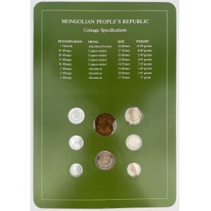 Mongolia, 1 mongo - 1 tukhrik 1980-1981 - zestaw (8szt)