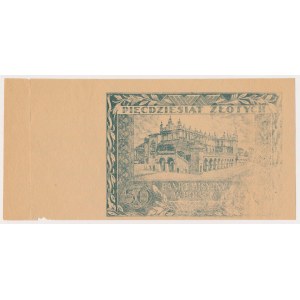 50 złotych 1940/41 - półprodukt z warsztatu fałszerskiego