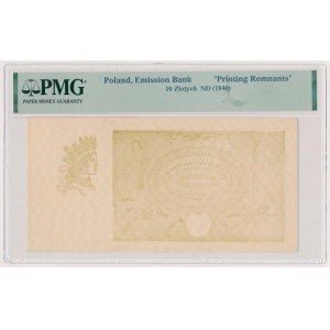 10 złotych 1940 - poddruk awersu z warsztatu fałszerskiego