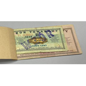 Pewex, Książeczka WZORÓW emisji 1969 od 1 centa do 100 dolarów