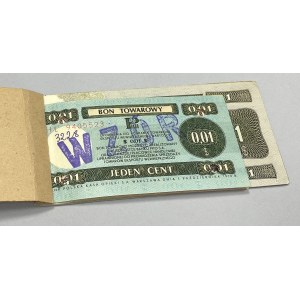 Pewex, Książeczka WZORÓW emisji 1979 od 1 centa do 100 dolarów
