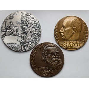 Medale PRL Beyer, Kostrzewski, Władysław - zestaw (3szt)