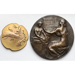 Belgia, Medale, Exposition des Locomotions 1901 i Emile Bruylant 1938 - zestaw (2szt)