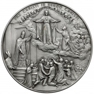 Watykan, Pius XI, Medal 1925 - Kissing - Pax Christi in regno Christi