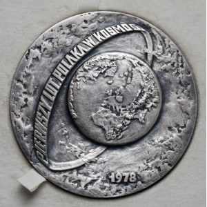 Medal SREBRO pierwszy lot Polaka w kosmos 1978 - B.RZADKI
