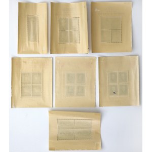 Arkusze znaczków pocztowych 1937-1939 - zestaw (7szt)