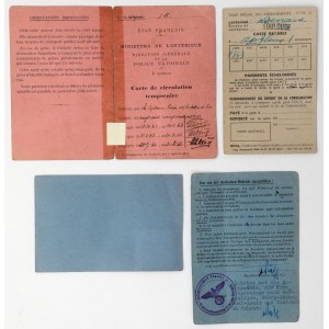 III Rzesza i Francja, Zestaw dokumentów po Polaku (4szt)