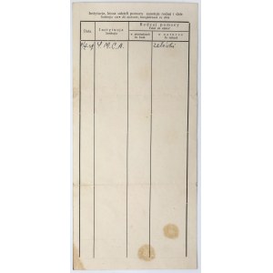 Centralny Polski Komitet Pomocy dla Uchodźców w Rumunii - karta rejestracji 1939