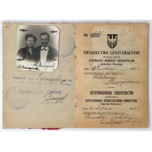 Świadectwo Legitymacyjne, Centralny Komitet Obywatelski Królestwa Polskiego 1918