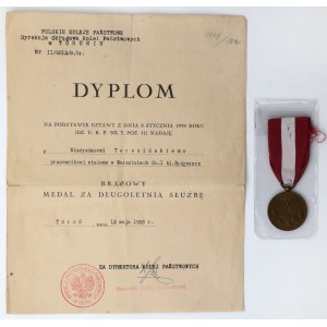 II RP, Medal za Długoletnią Służbę - Brązowy (X)