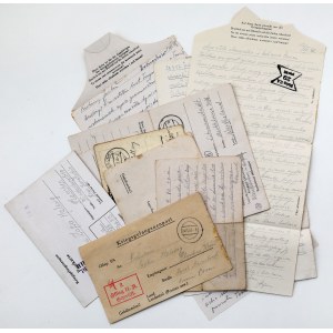 Listy obozowe 1939-1944 - Stalag IIA, IIB, XII/F i Oflag VIB - zestaw (10szt)