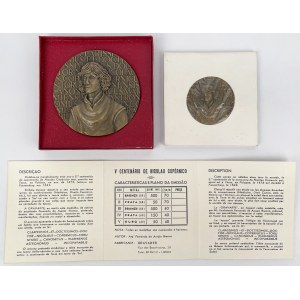 Portugalia, Medale 1973 - Mikołaj Kopernik - 500 lecie urodzin - zestaw (2szt)
